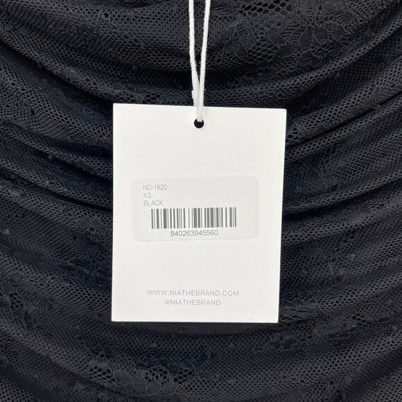 NIA | NWT Santal Dress in Black Strapless A-line Midi XS - Picture 5 of 13